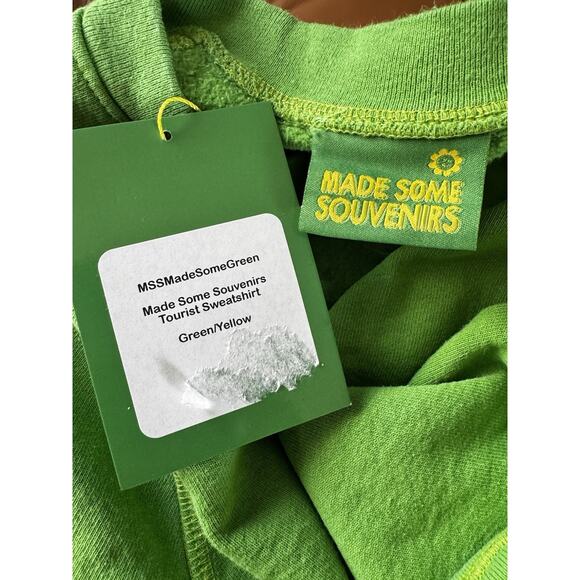 NWT Made Some Souvenirs Tourist Sweatshirt Green Size Medium USA Made - Picture 4 of 6
